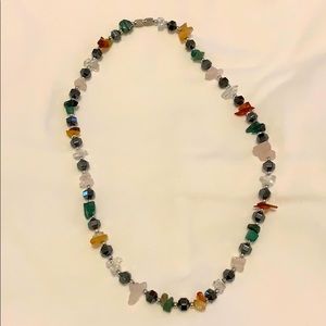 Colorful gem stone necklace